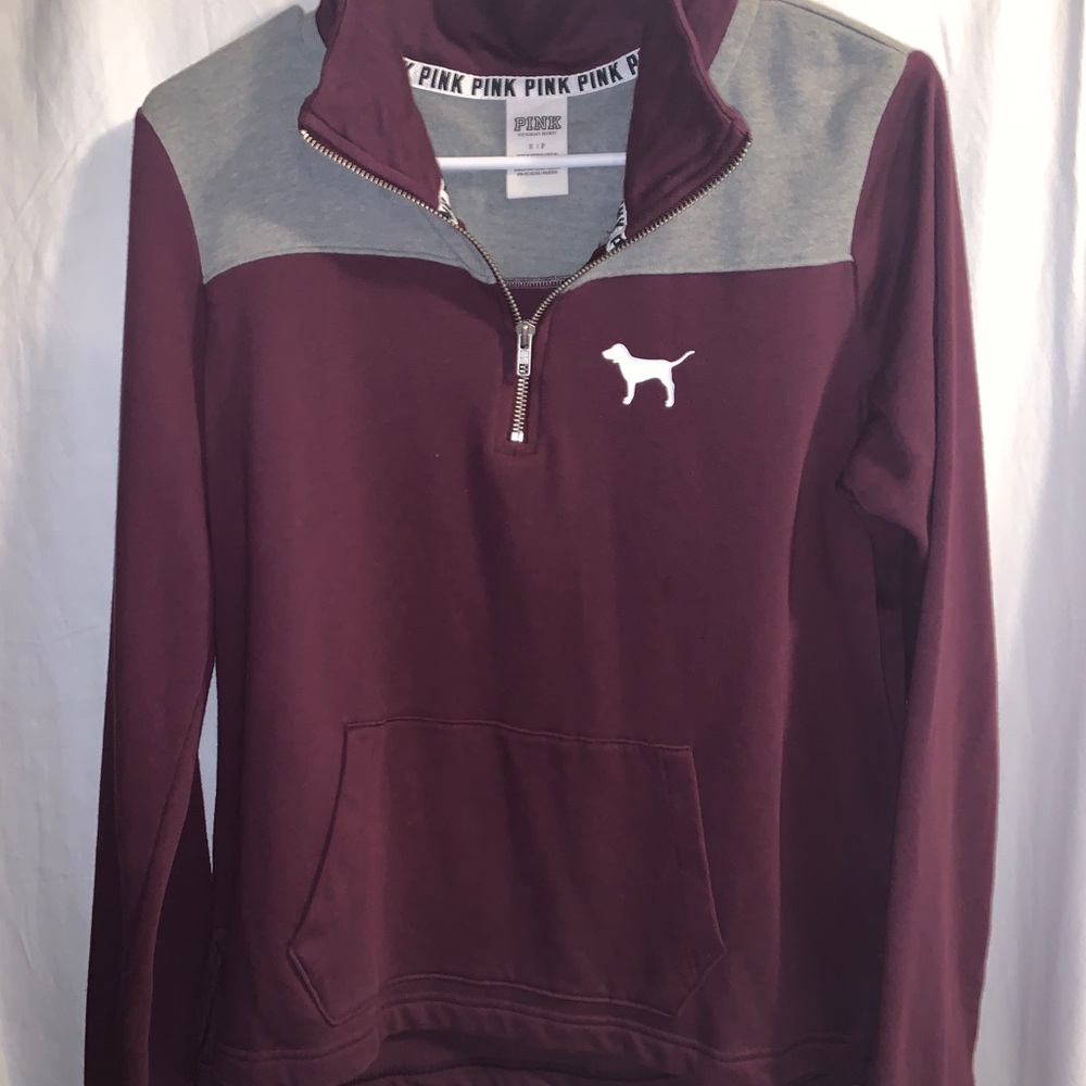 Pink quarter zip